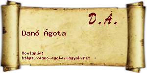 Danó Ágota névjegykártya